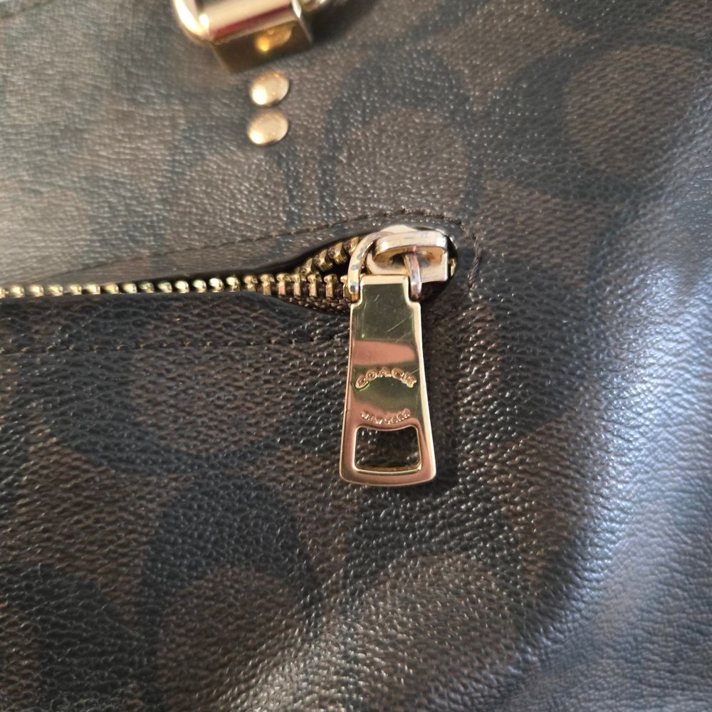 Coach Brown and Red Satchel - Picture 5 of 15